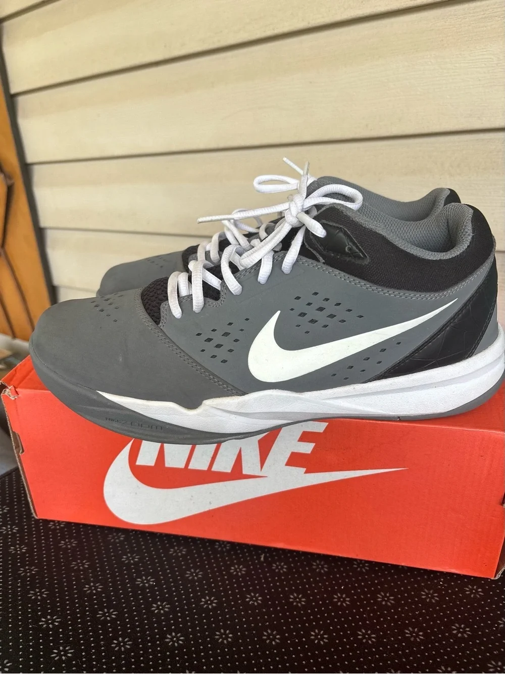 Nike Gray, Black and White Men's Athletic Sneakers